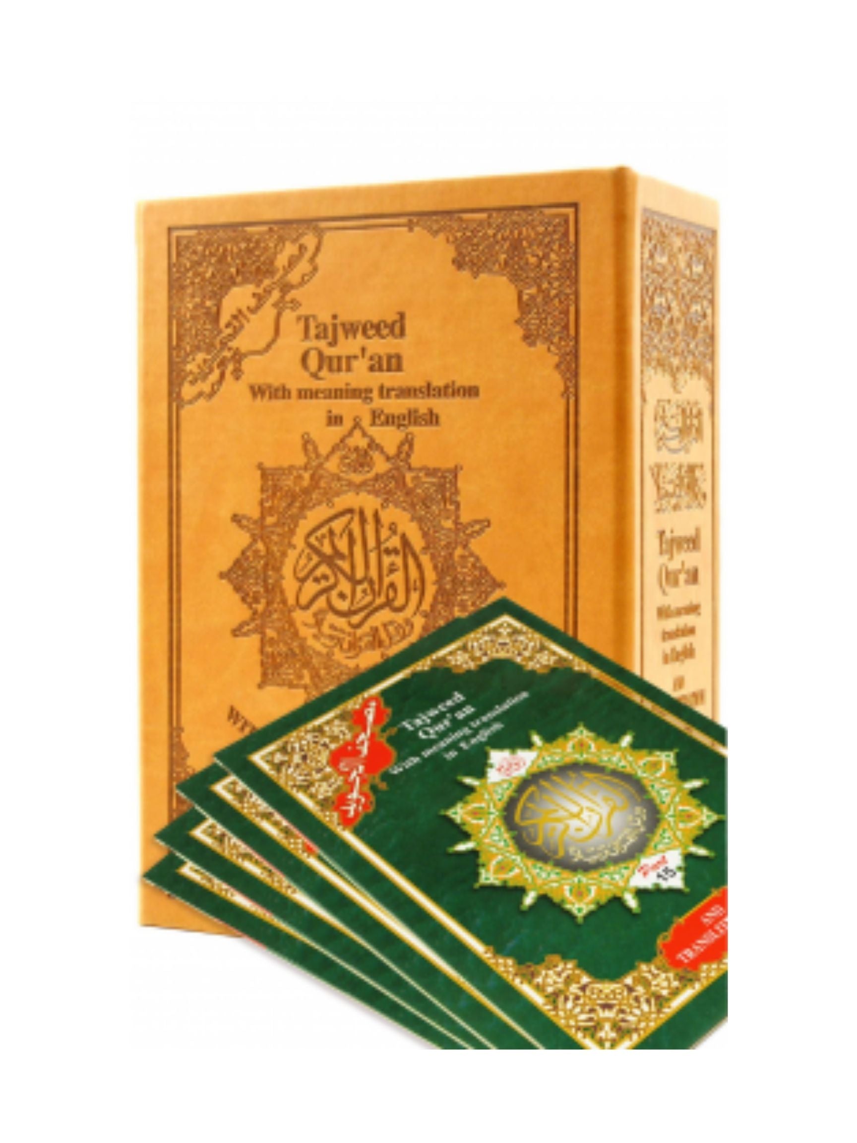 TAJWEED QURAN WITH ENGLISH TRANSLATION & TRANSLITERATION IN 30 PARTS ...