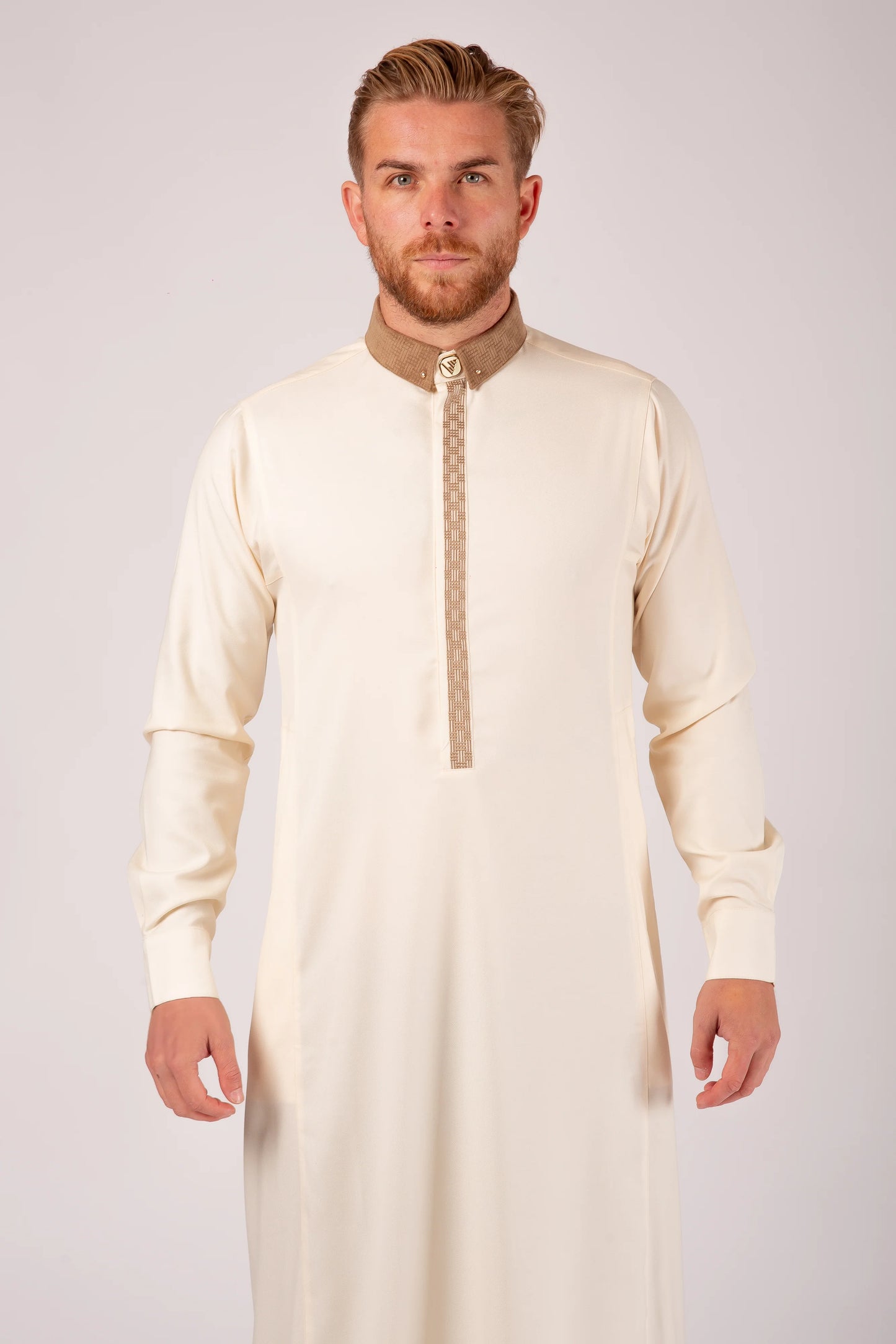 Latte Royale Thobe - Refined Designer Islamic Wear from London