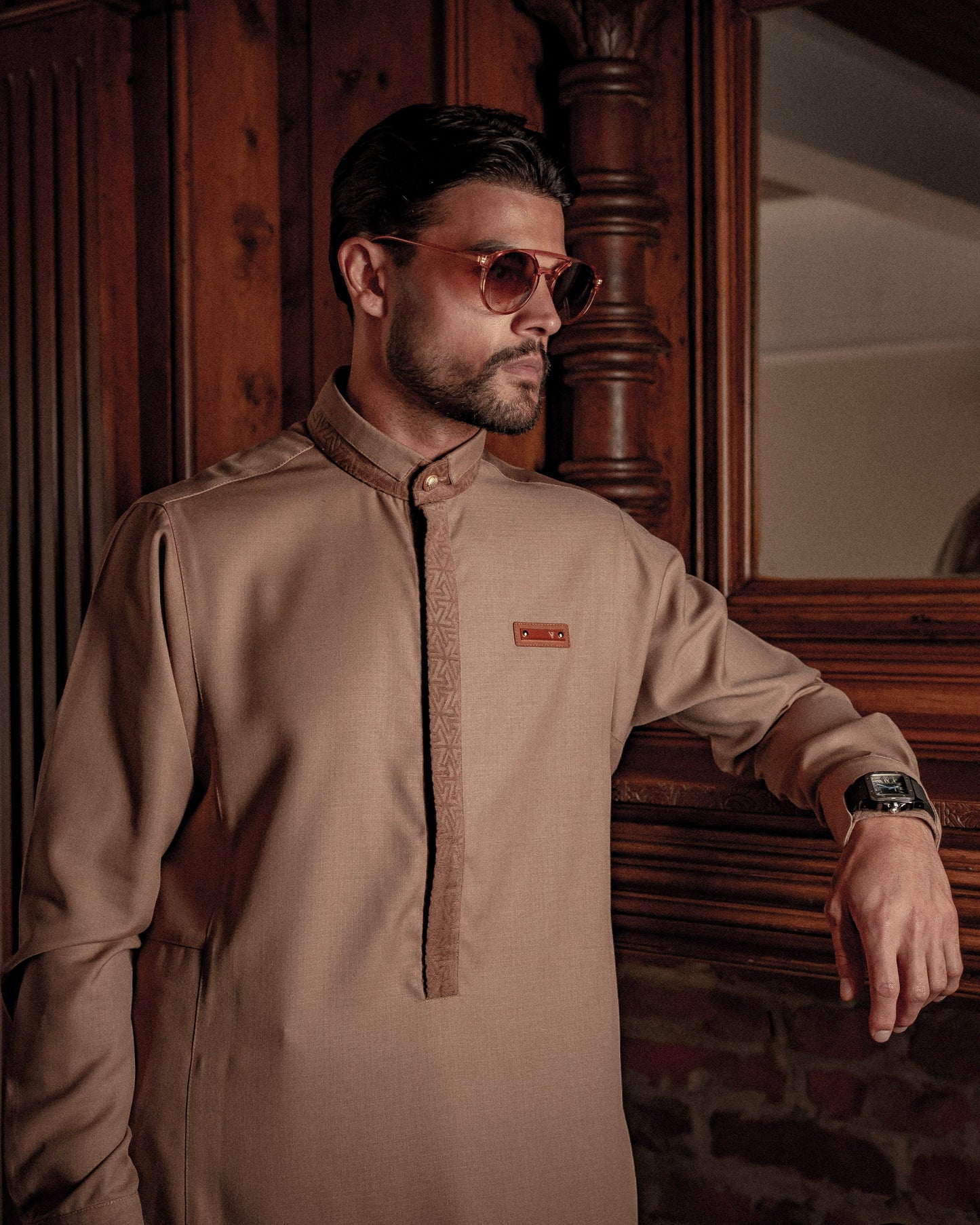 Golden Mirage Thobe – Exquisite Designer Islamic Wear from London