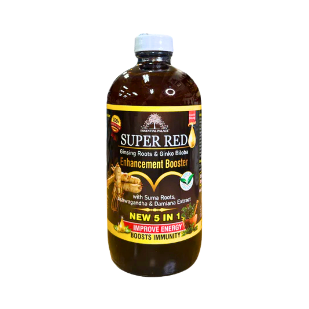 Super Red Energy & Immunity Booster with Ginseng Roots & Ginkgo Biloba 16oz