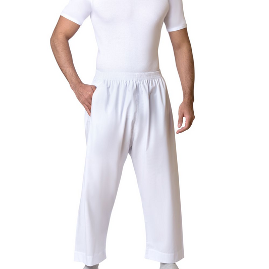 Al Aseel White Thobe Pants Model R-G (Single-Pocket)