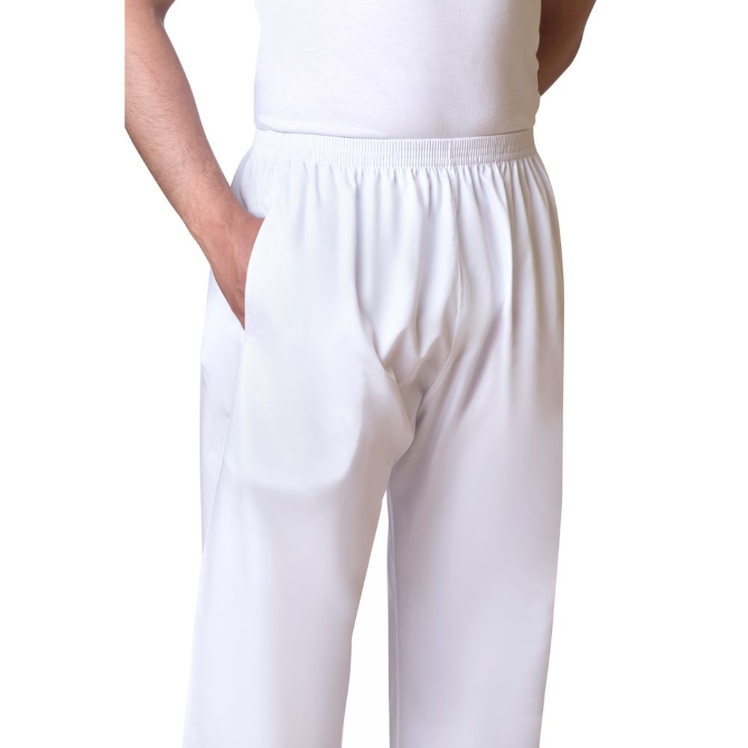 Al Aseel White Thobe Pants Model R-G (Single-Pocket)