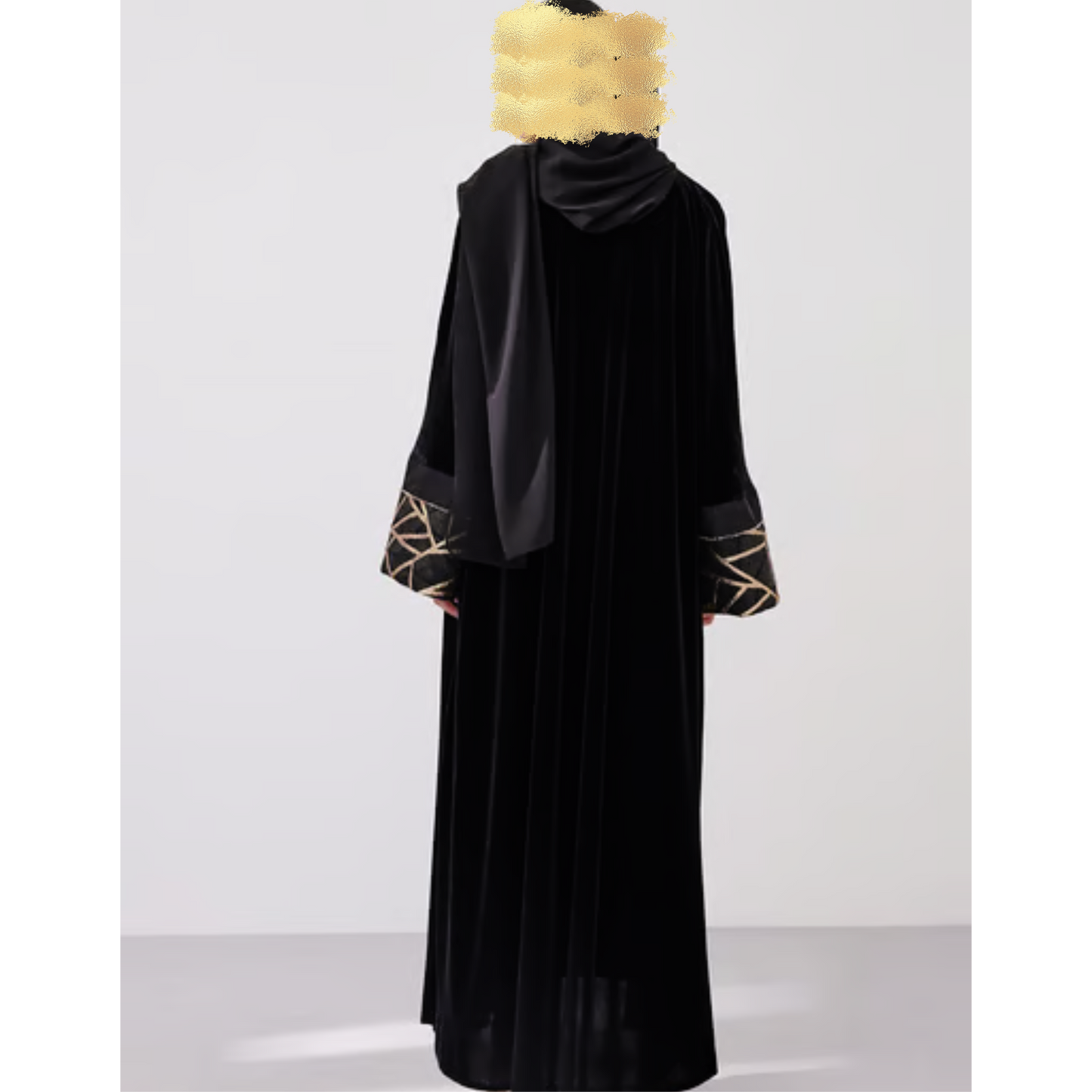 Velvet and Gold Abaya