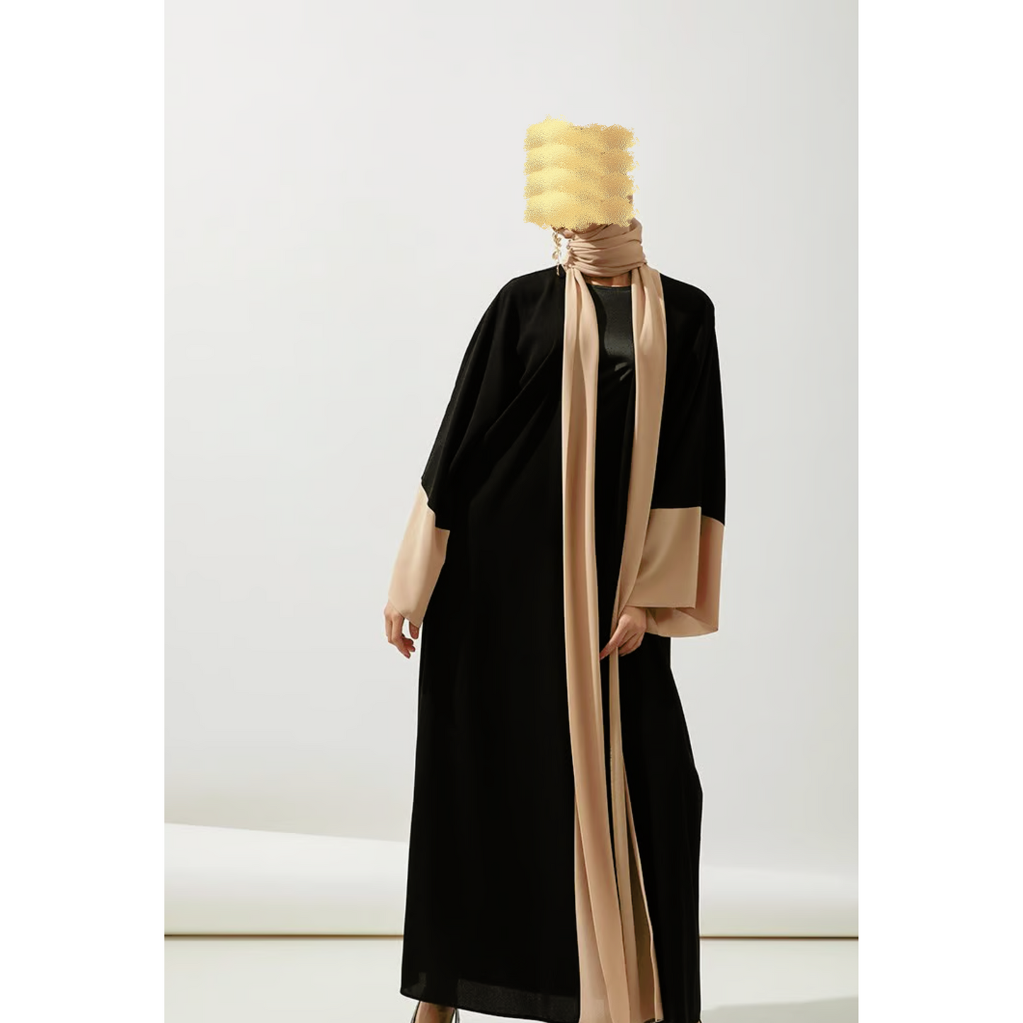 Sahra Abaya Black and Beige