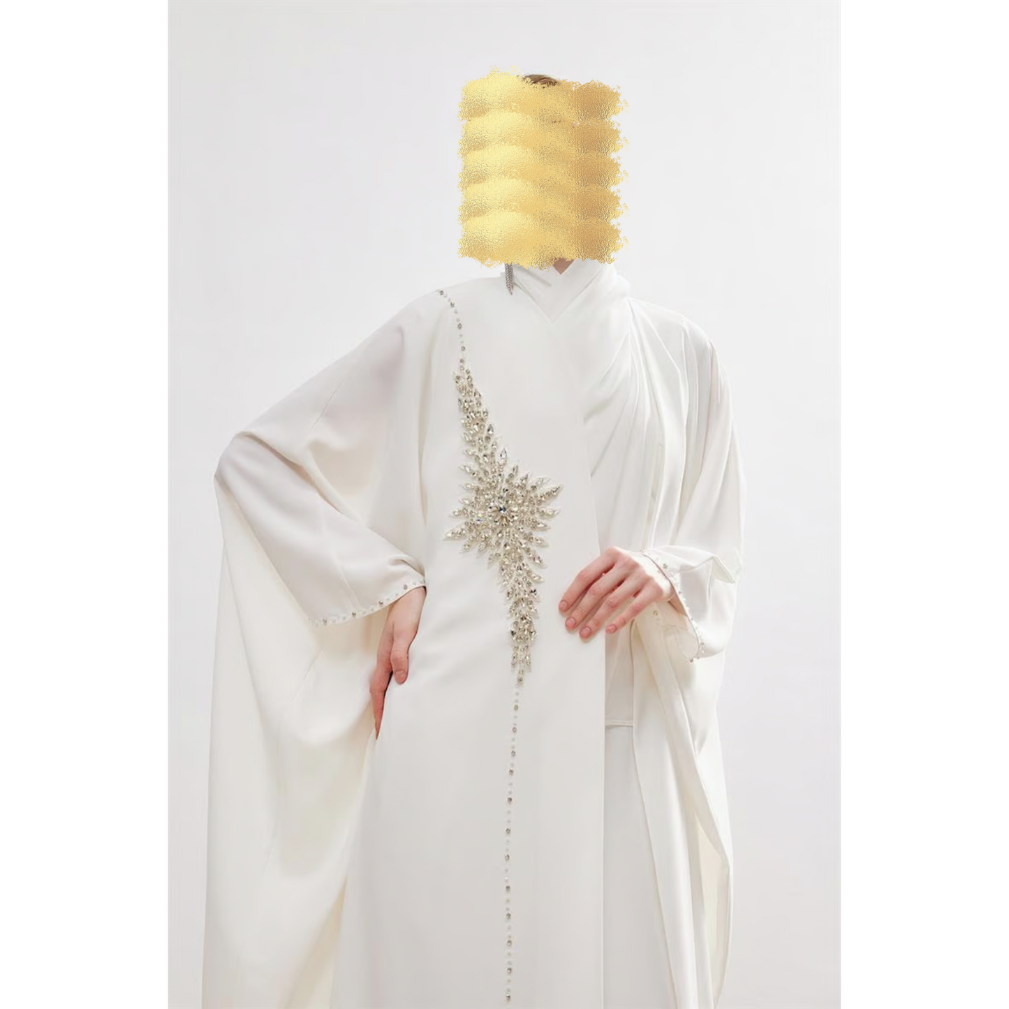 White Diamond Abaya