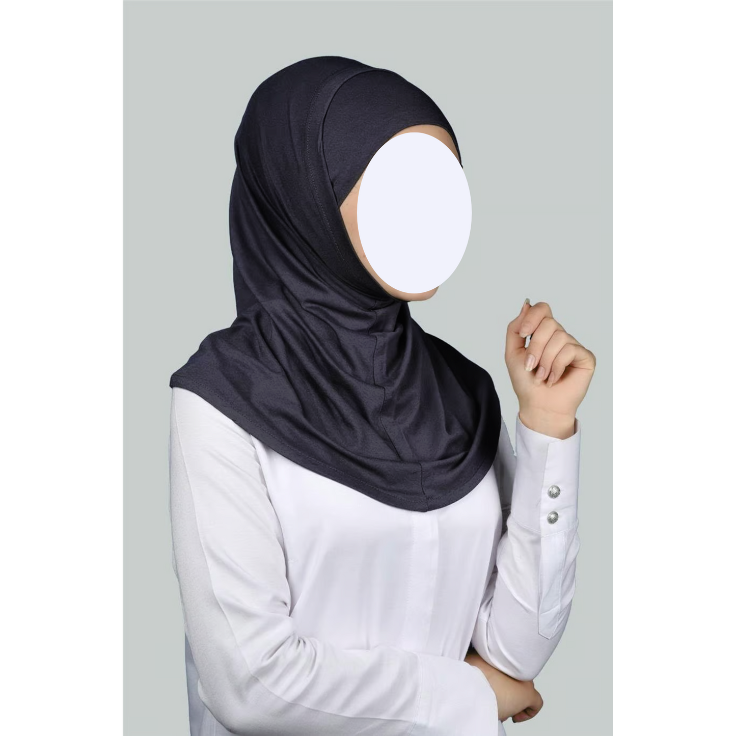 Charcoal Two-Piece Hijab (Adults)