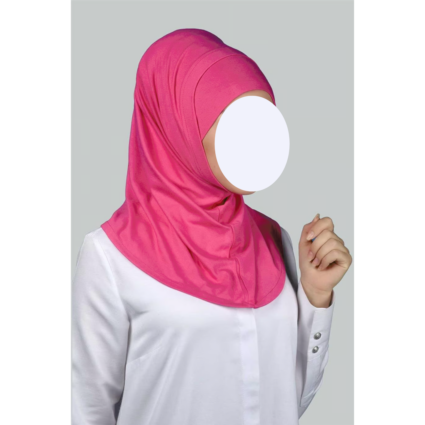 Hot Pink Two-Piece Hijab (Adults)