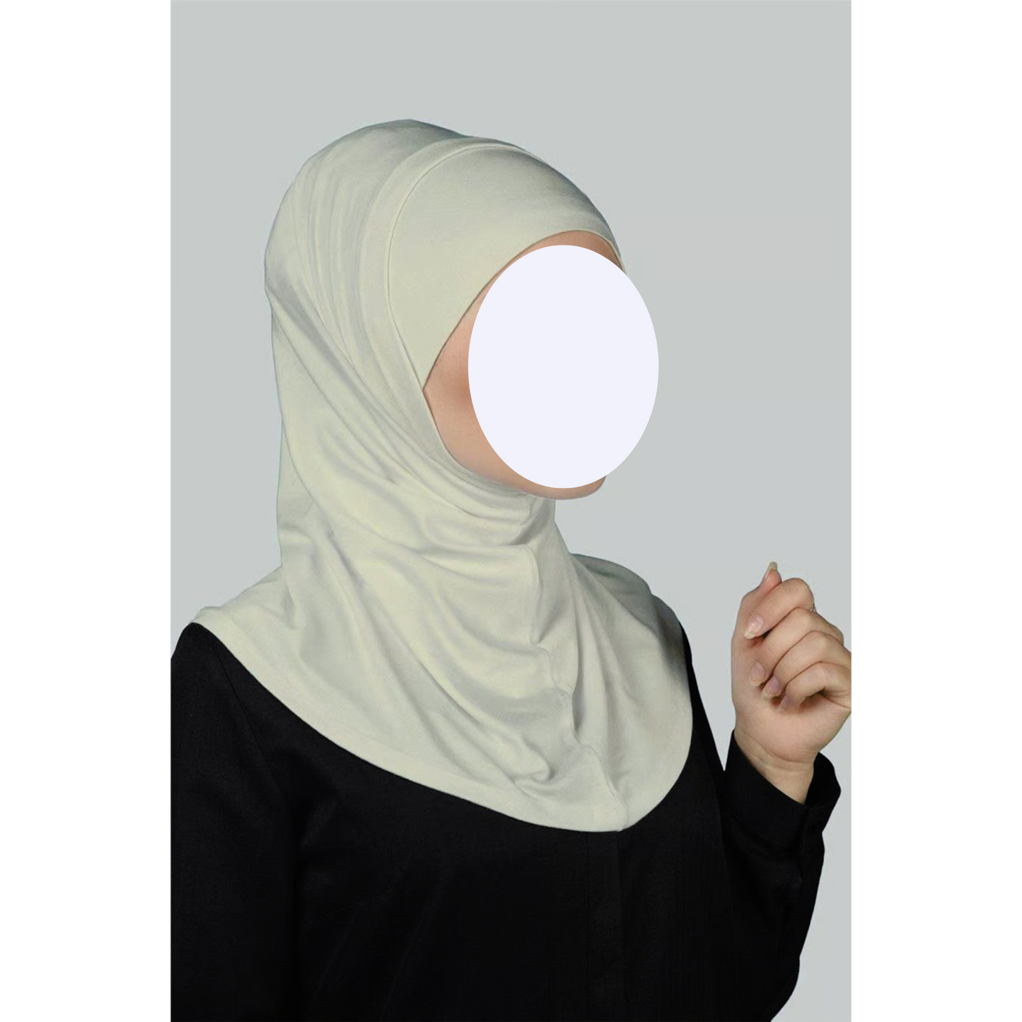 Cream Two-Piece Hijab (Adults)