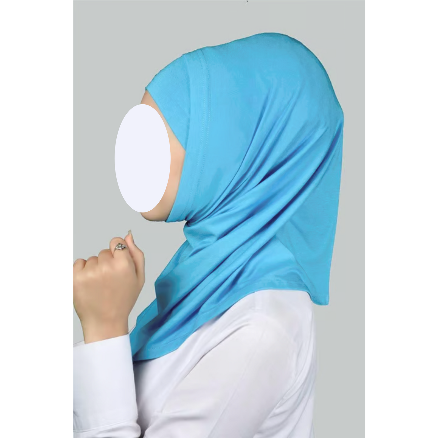 Light Blue Two-Piece Hijab (Adults)