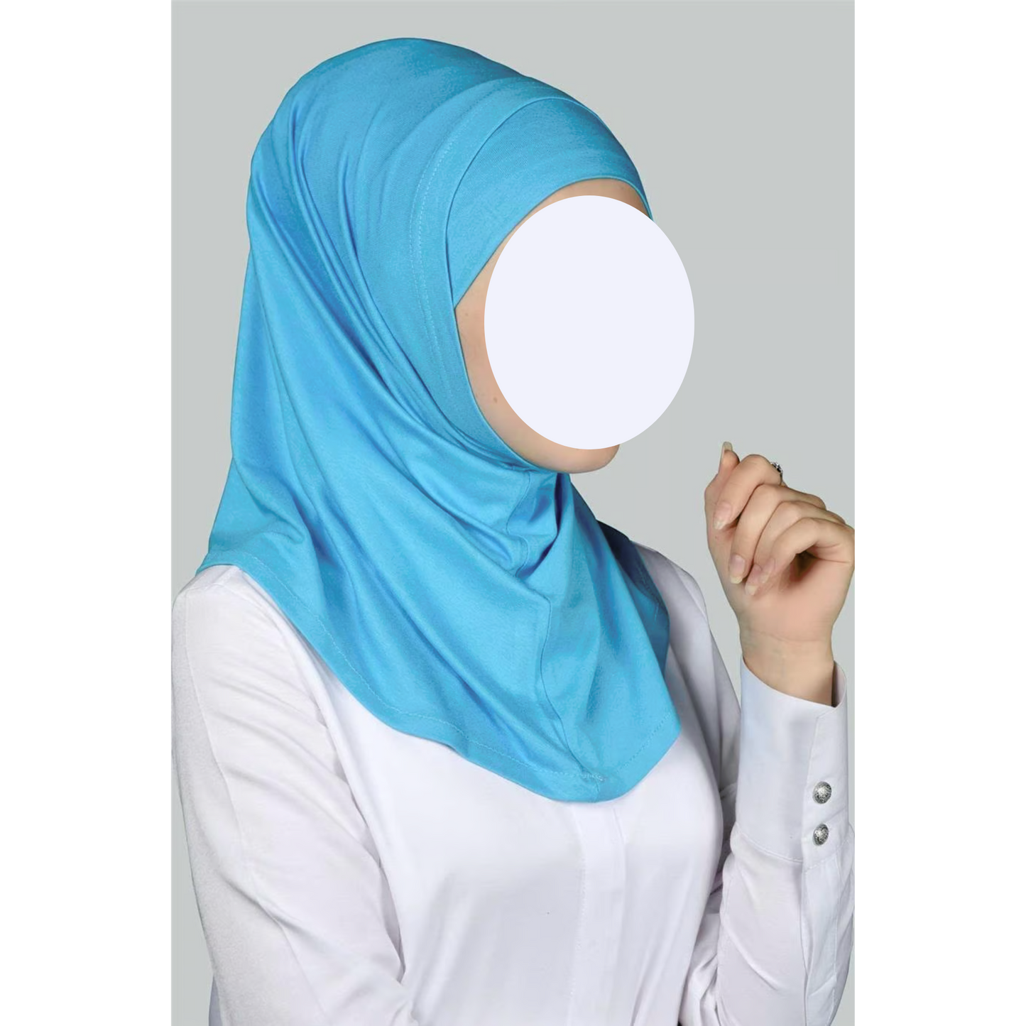 Light Blue Two-Piece Hijab (Adults)