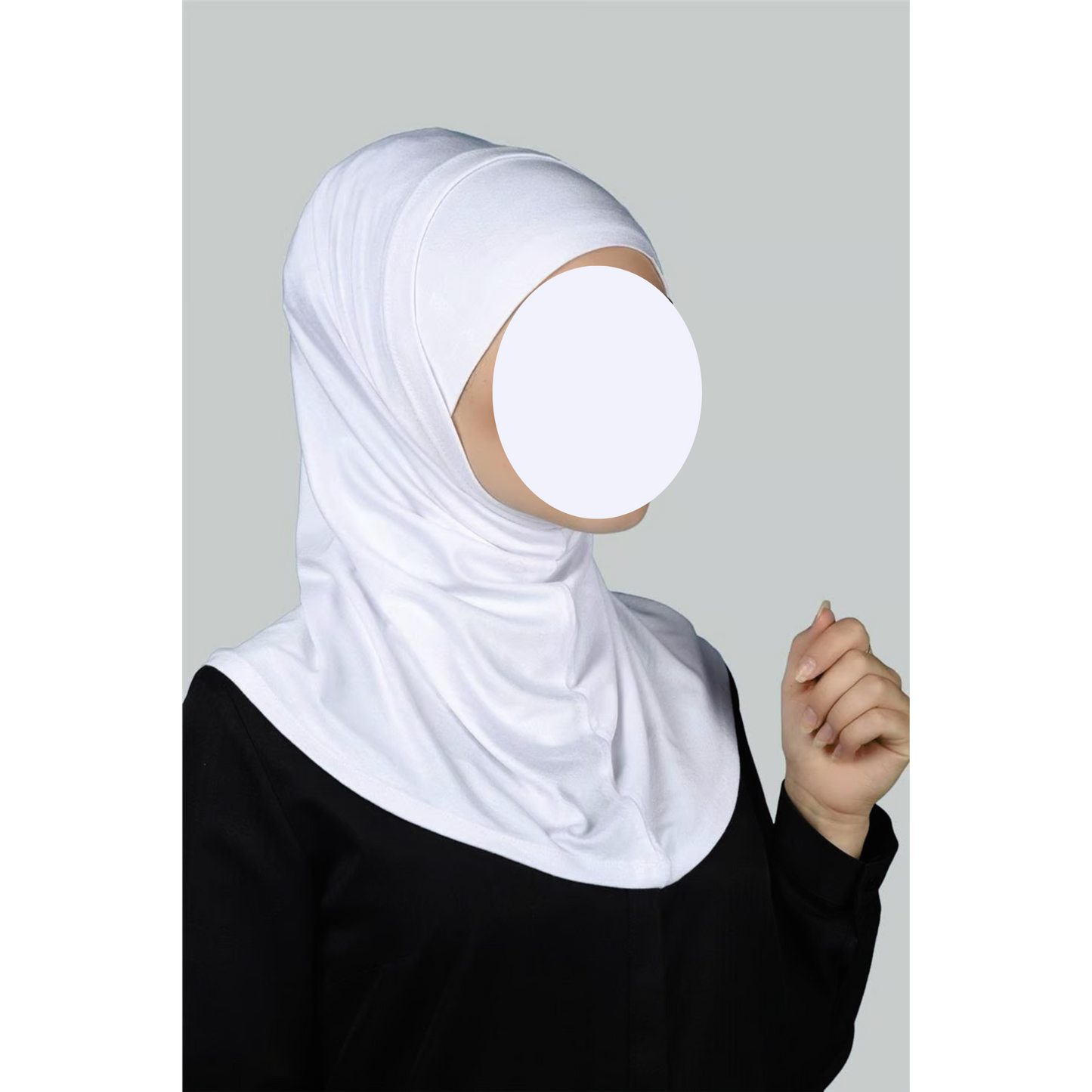 White Two-Piece Hijab (Adults)