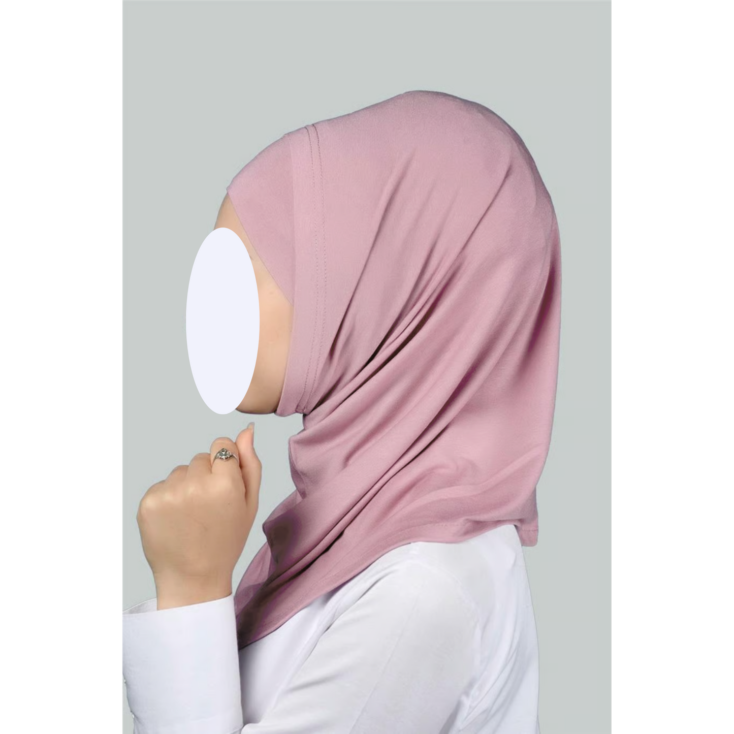 Dark Pink Two-Piece Hijab (Adults)