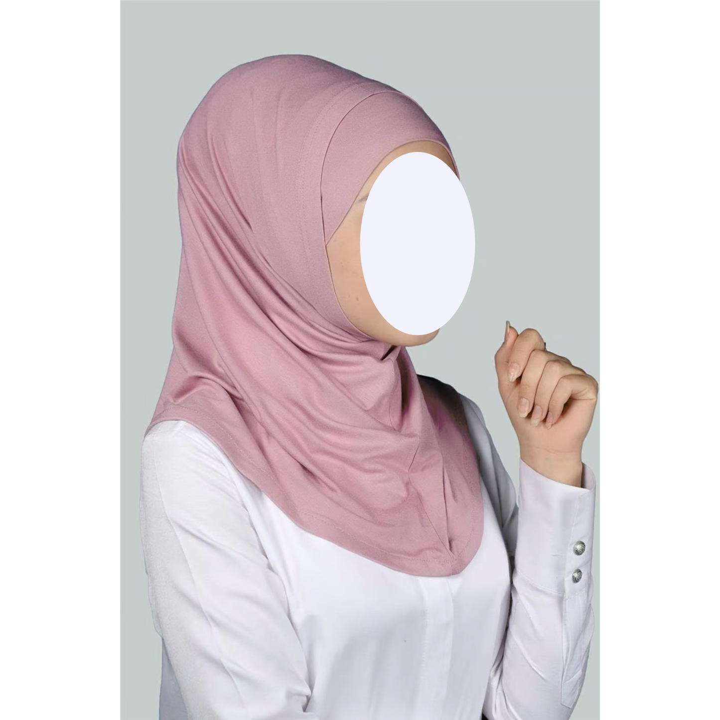 Dark Pink Two-Piece Hijab (Adults)