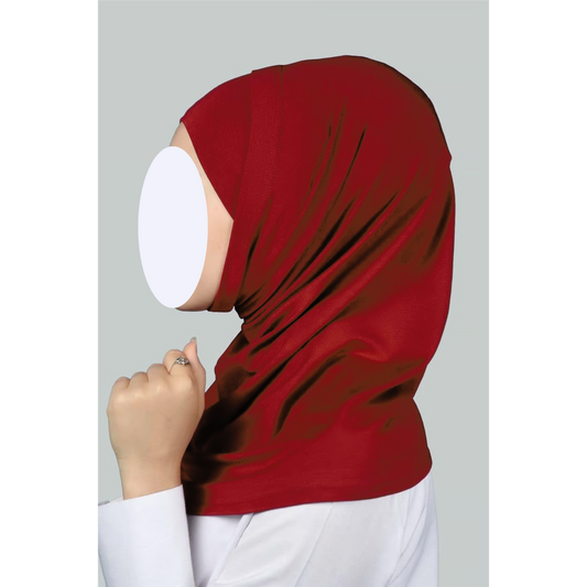 Light Burgundy Two-Piece Hijab (Adults)