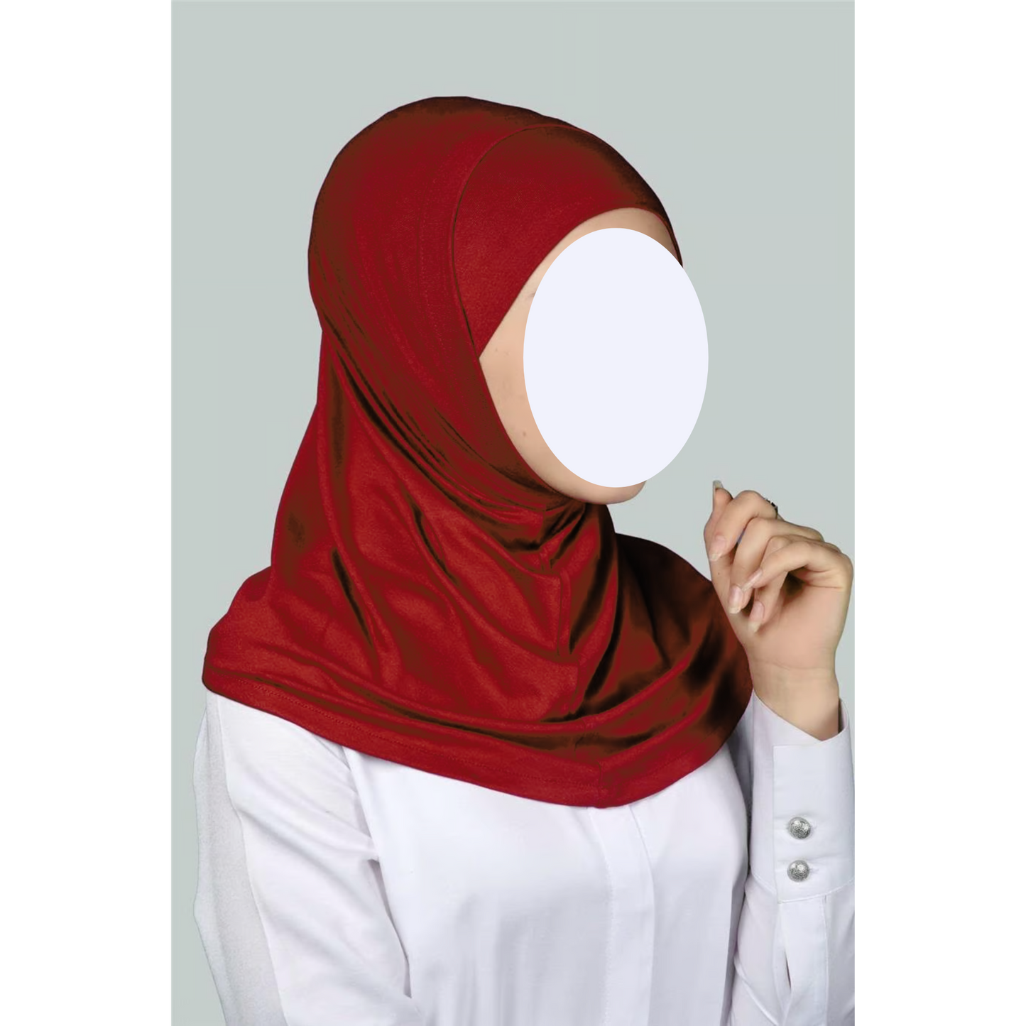 Light Burgundy Two-Piece Hijab (Adults)