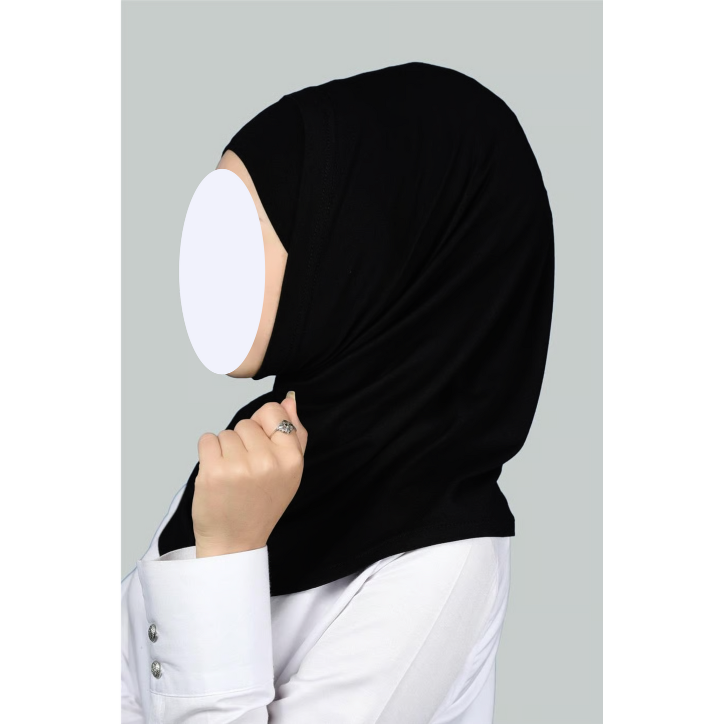 Black Two-Piece Hijab (Adults)