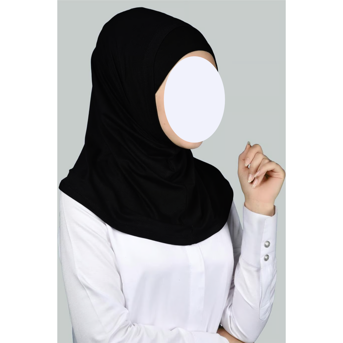 Black Two-Piece Hijab (Adults)