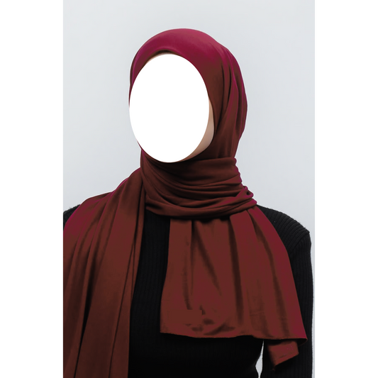 Burgundy Jersey Hijab