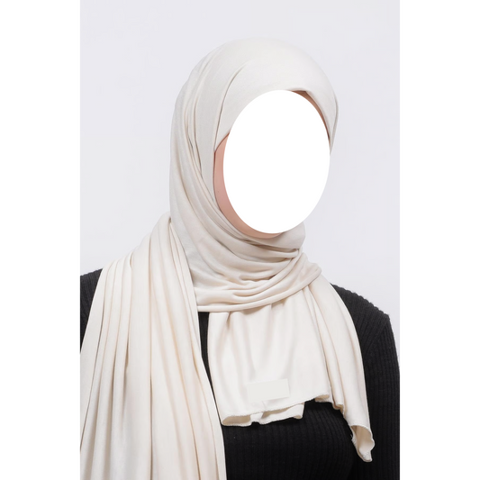 Cream Jersey Hijab