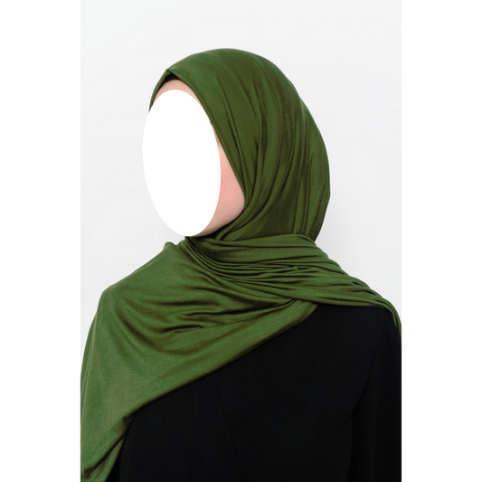 Olive Green Jersey Hijab