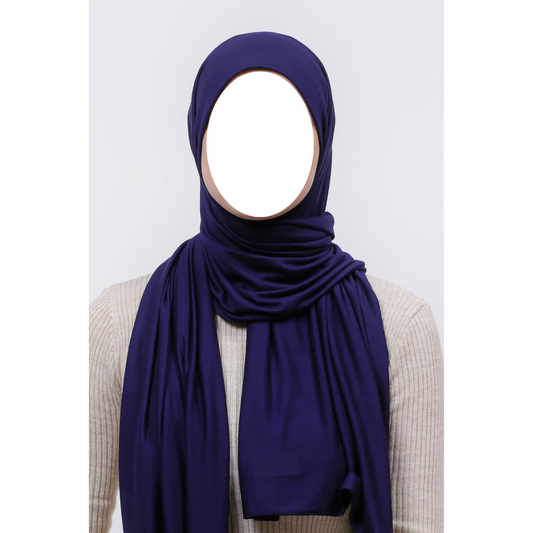 Light Navy Blue Jersey Hijab