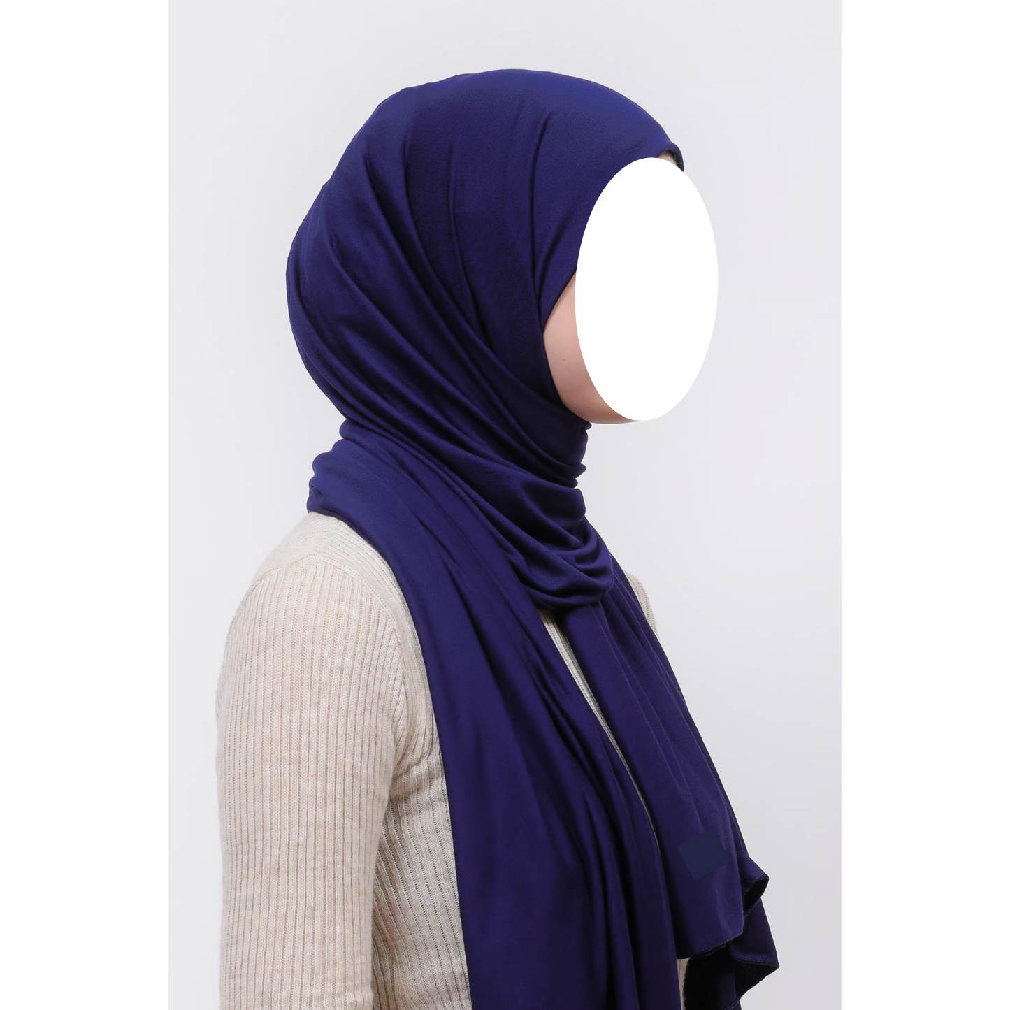 Light Navy Blue Jersey Hijab