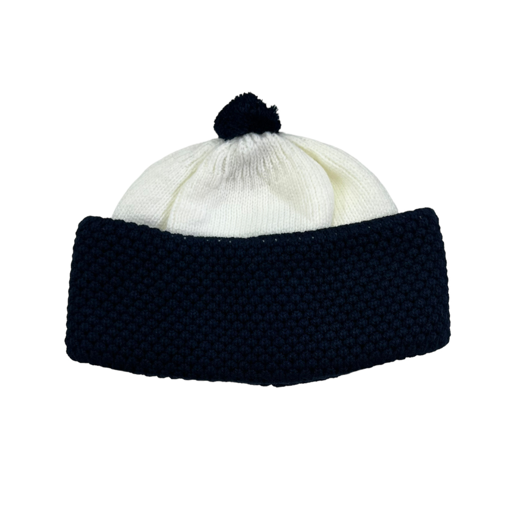 Navy and White Winter Hat