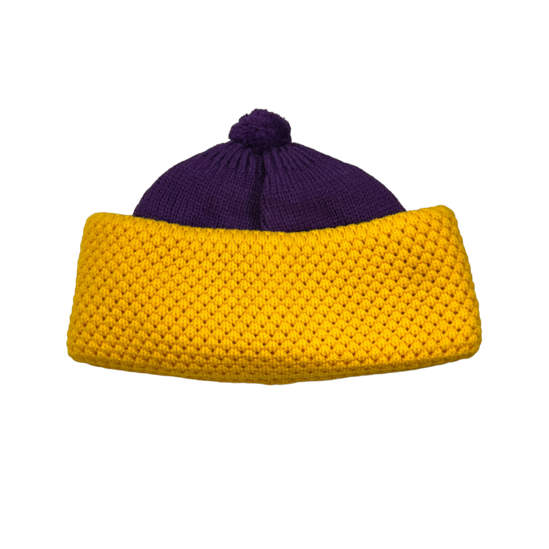 Yellow and Purple Winter Hat