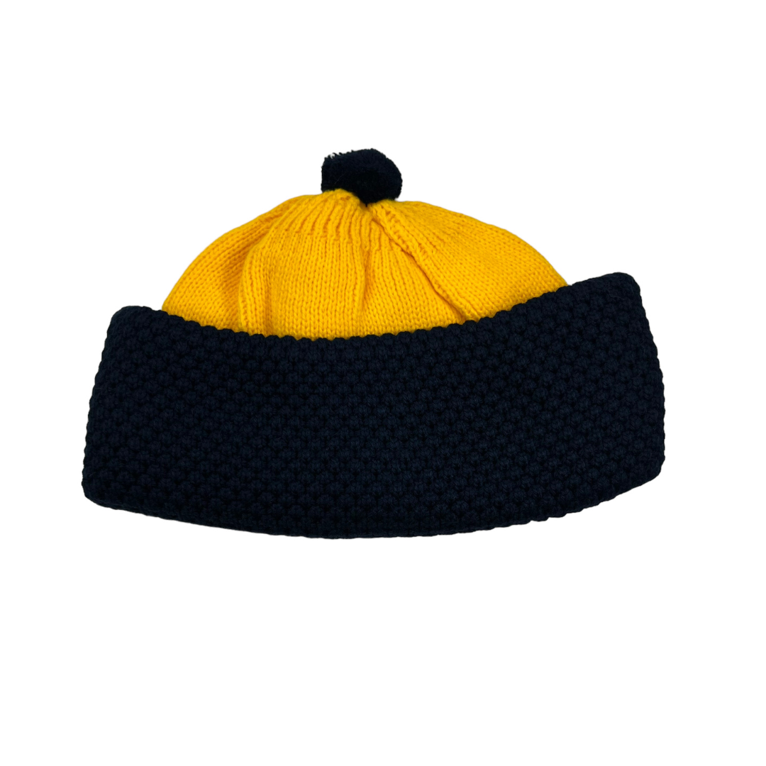 Navy and Yellow Winter Hat