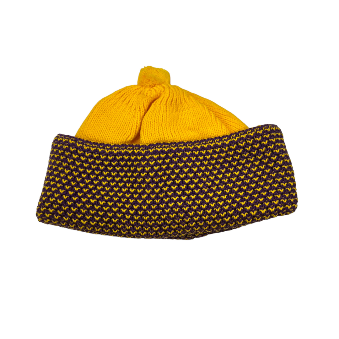 Purple and Yellow Blend Winter Hat