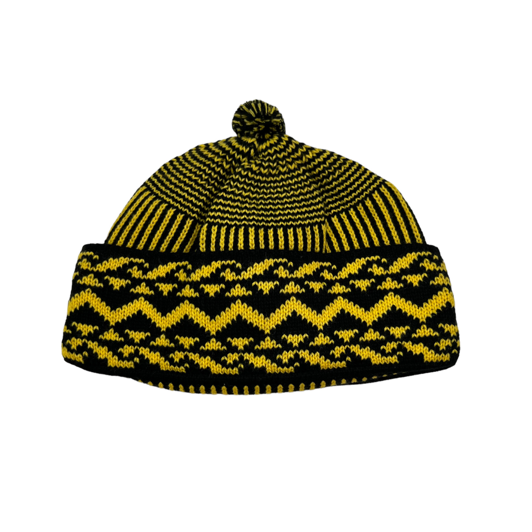 Black and Yellow Pattern Winter Hat