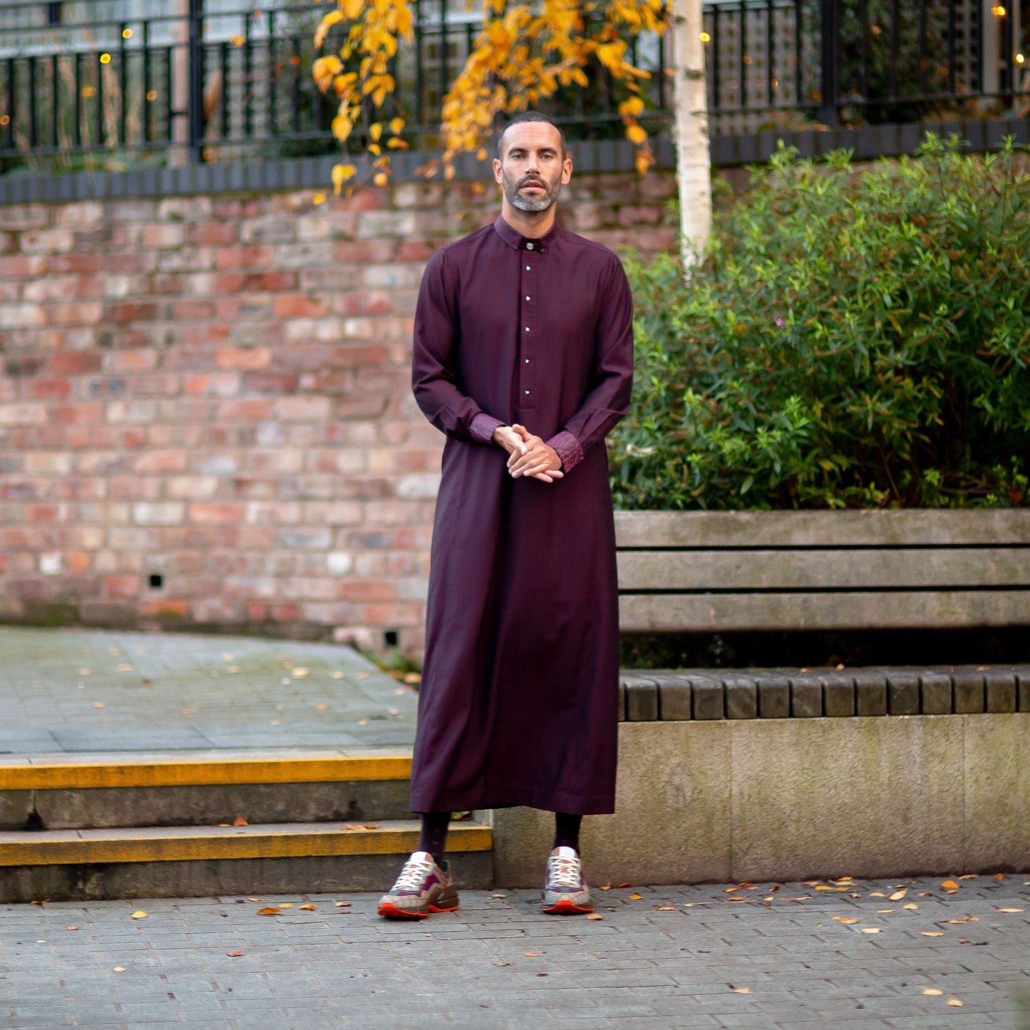 Madly Maroon Thobe - Elegant Designer Muslim Wear from London