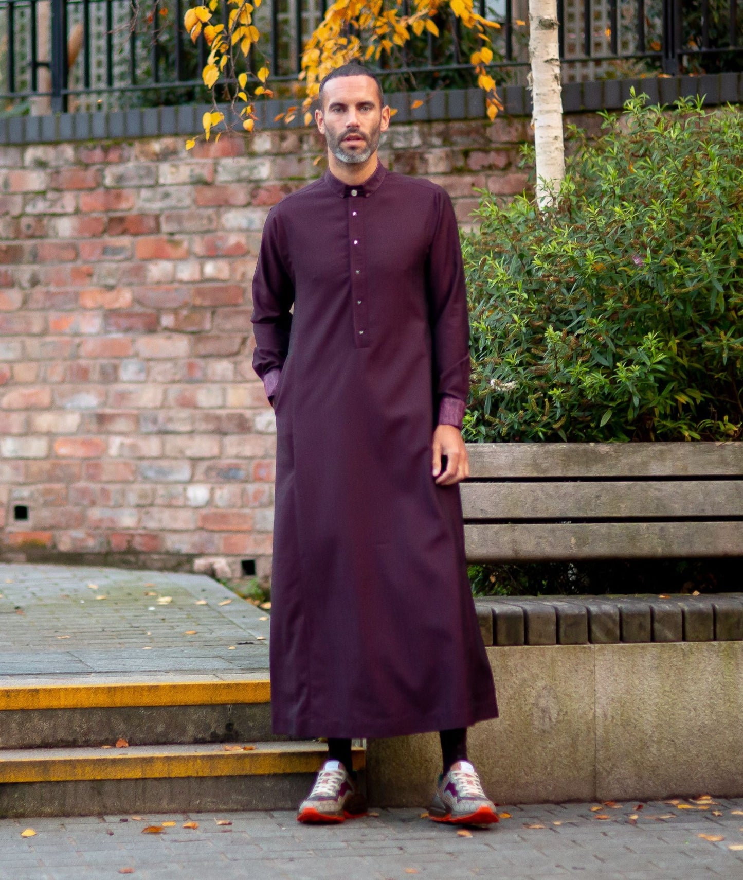 Madly Maroon Thobe - Elegant Designer Muslim Wear from London