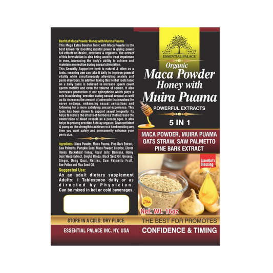 Organic Maca Powder Honey With Muira Puama