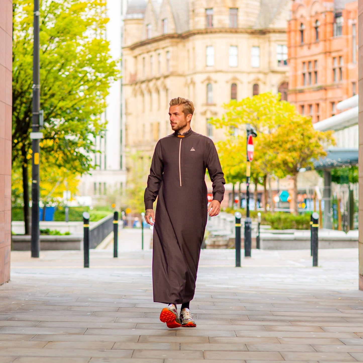 Brave Brown Thobe - Elegant Designer Muslim Wear from London