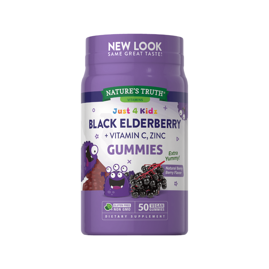 Kids Black Elderberry+Vitamin C, Zinc Gummies (Nature's Truth)